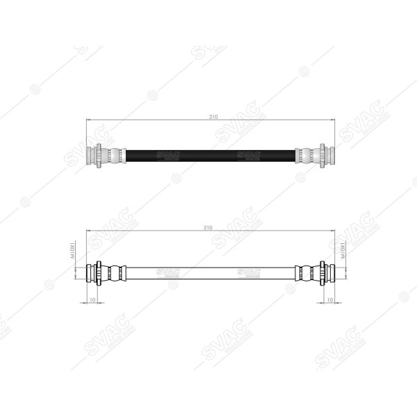 SVAC 73-152 Fren Hortumu Arka Sol Sağ Qashqai (J10) Qashqai-2 07- Qashqai (J11) 13- 