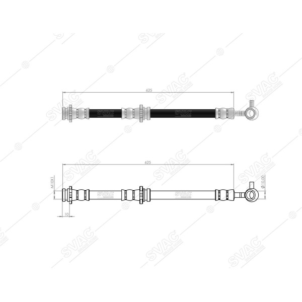 SVAC 73-186 Fren Hortumu Ön Sol Nissan Qashqai J11 2013 - Xtrail 2013-