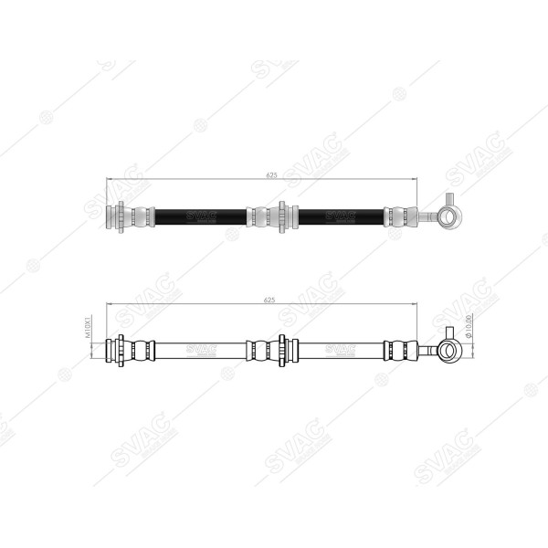 SVAC 73-187 Fren Hortumu Ön Sağ Nissan Qashqai J11 2013- Xtrail 2013- 