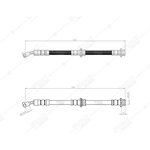SVAC 730135 Ön Sağ Fren Hortumu Micra K13 10- 