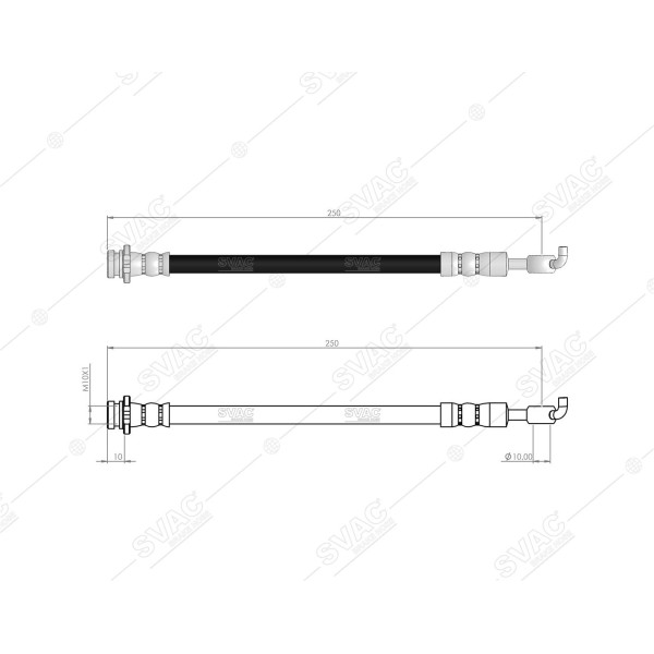 SVAC 730150 Arka Sağ Fren Hortumu Qashqai 07- 