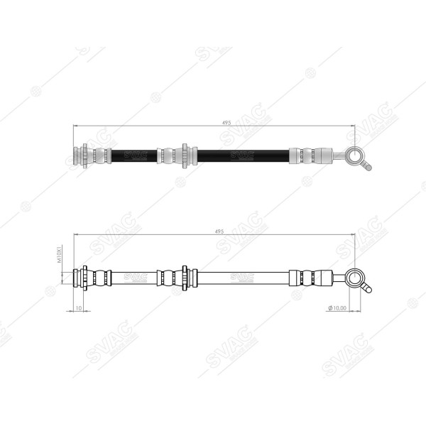 SVAC 730165 Arka Sağ Fren Hortumu X-Traıl T30 01- 