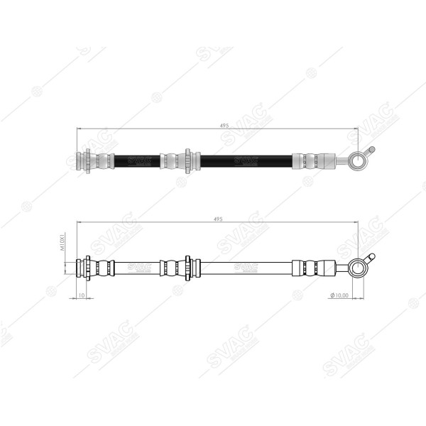 SVAC 730166 Arka Sol Fren Hortumu X-Traıl T30 01- 