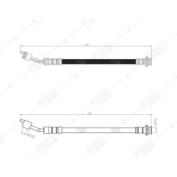 SVAC 730193 Ön Sağ Fren Hortumu Skystar 98-