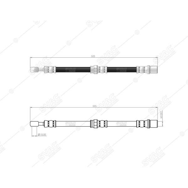SVAC 740103 Ön Sol Fren Hortumu Subaru Impreza/Legacy I/Iı 92-00Subaru Legacy I/Iı 92-0091-9495-99