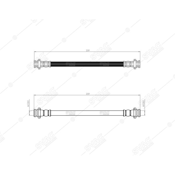 SVAC 75-106 Fren Hortumu Arka Sol Sağ Marutı Alto