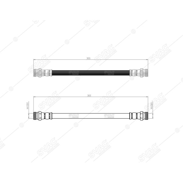SVAC 75-108 Fren Hortumu Arka Sol Sağ Alto 02-08 