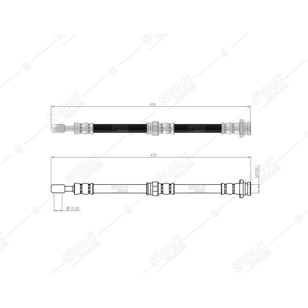 SVAC 75-113 Fren Hortumu Ön Sol Sağ Suzuki Carry 99-