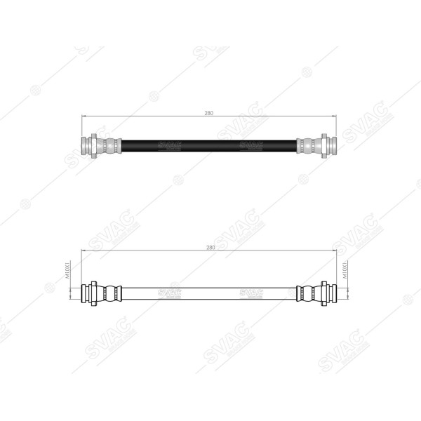 SVAC 75-127 Fren Hortumu Arka Alto 1993-2002 Baleno 1995-2002 