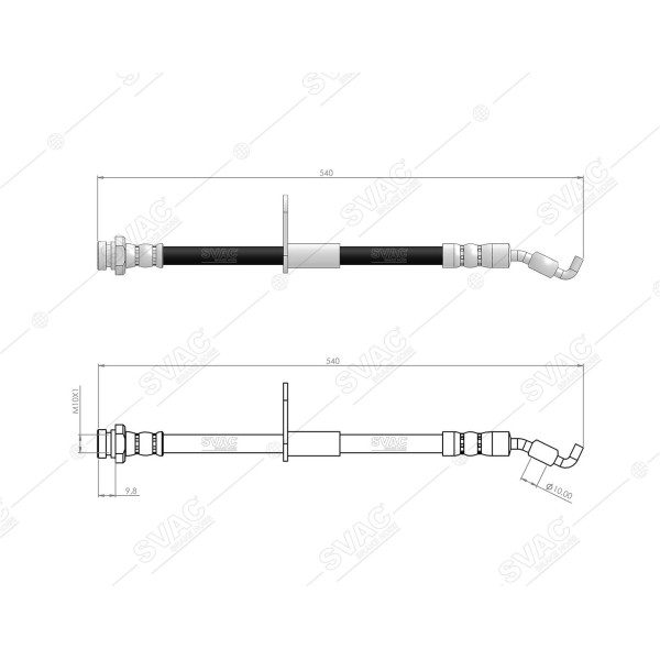 SVAC 75-130 Fren Hortumu Ön Sol Sağ Swift III 05-10 Splash 08-