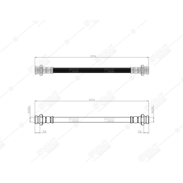 SVAC 75-131 Fren Hortumu Arka İç Sol Sağ Swift III 05-10 Splash 08-