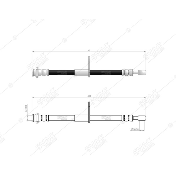 SVAC 75-133 Fren Hortumu Ön Sağ-Sol Swift 2010-