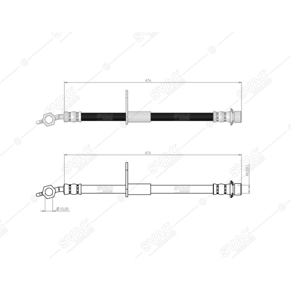 SVAC 76-105 Fren Hortumu Arka Avensis 1998-2003