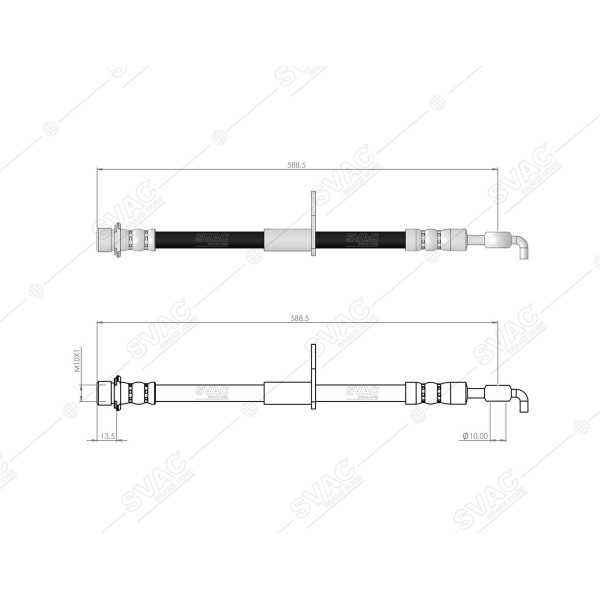 SVAC 76-106 Fren Hortumu Ön Sağ Sol Toyota Avensis 2003-2009