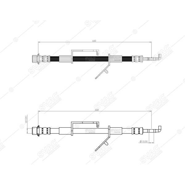 SVAC 76-127 Fren Hortumu Ön Sağ Corolla Auris 07 - Verso 09 -
