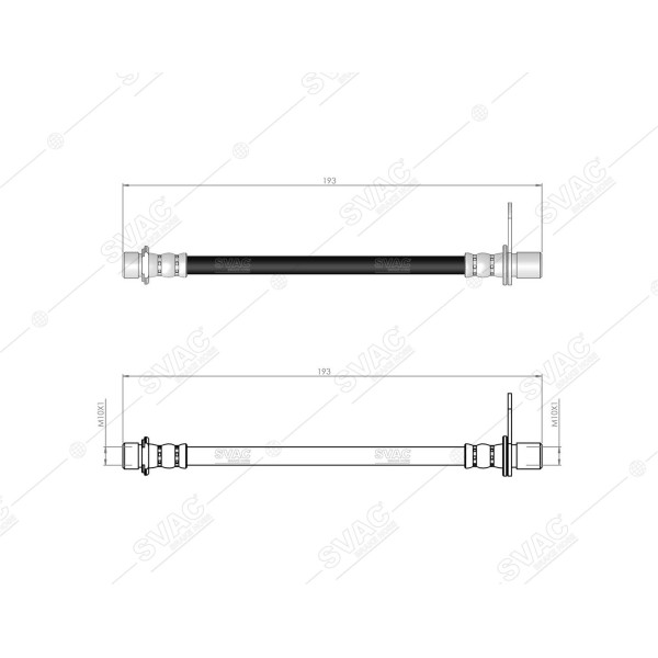 SVAC 76-129 Fren Hortumu Arka Sol Corolla Auris 2007-2018