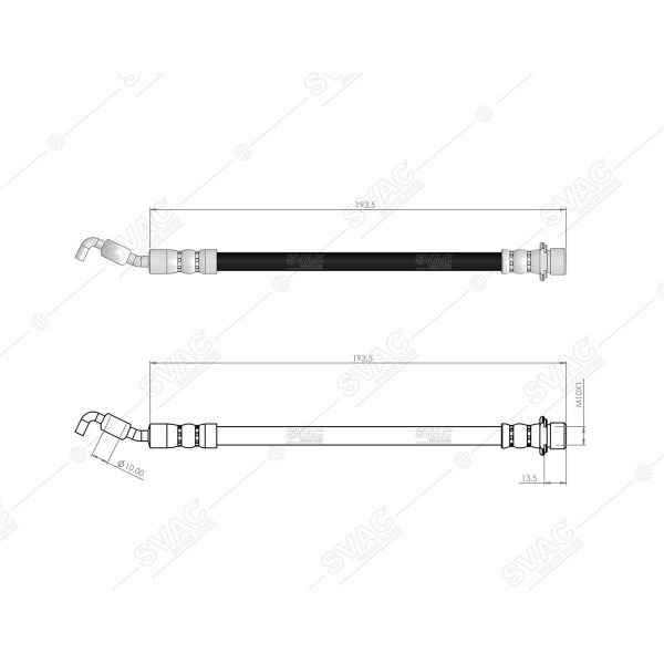 SVAC 76-134 Fren Hortumu Arka Sol Corolla Auris 2007-2018 