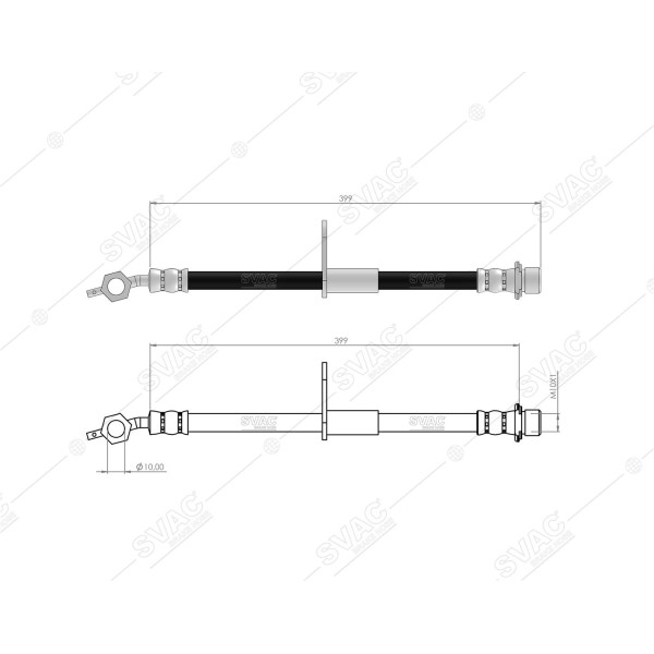 SVAC 76-161 Fren Hortumu Ön Sol Sağ Land Cruiser 100 98-