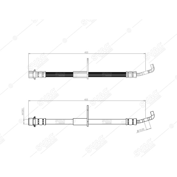 SVAC 76-191 Fren Hortumu Ön Sağ / Sol Toyota Corolla Ae100 / 101 / 111 92-01 