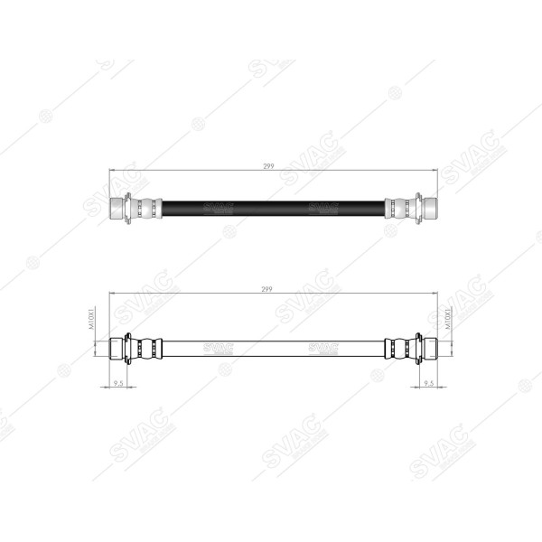 SVAC 76-193 Fren Hortumu Arka Sol Sağ Corolla Ae100 / 101 / 111 92-01 
