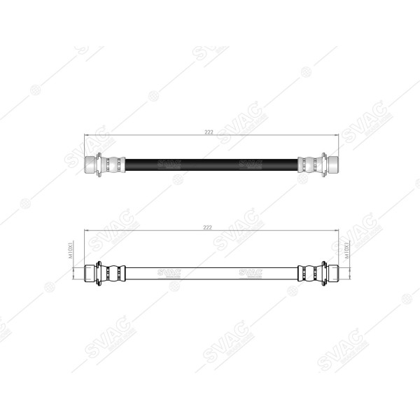 SVAC 76-233 Fren Hortumu Arka İç Sağ Toyota Yaris 11- 