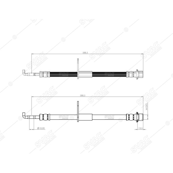 SVAC 760115 Ön Sağ/Sol Fren Hortumu Verso 01-07 