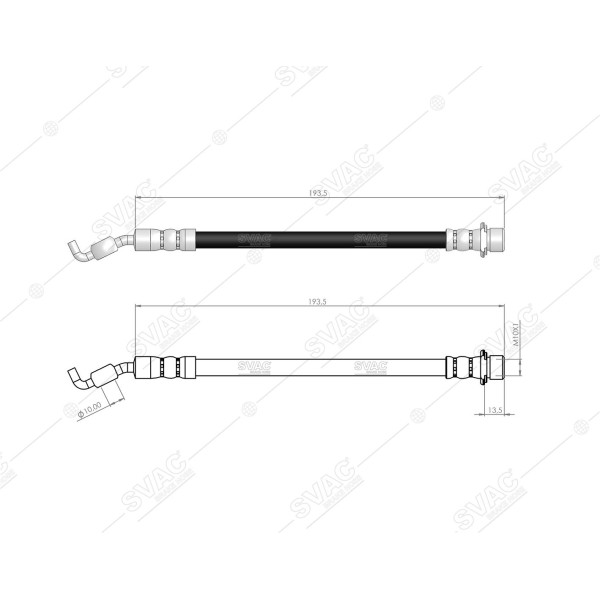 SVAC 760131 Arka Fren Hortumu Corolla E 150 -Auris 07- Verso 09-