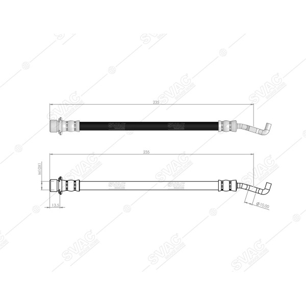 SVAC 760143 Arka Fren Hortumu Corolla 97-05