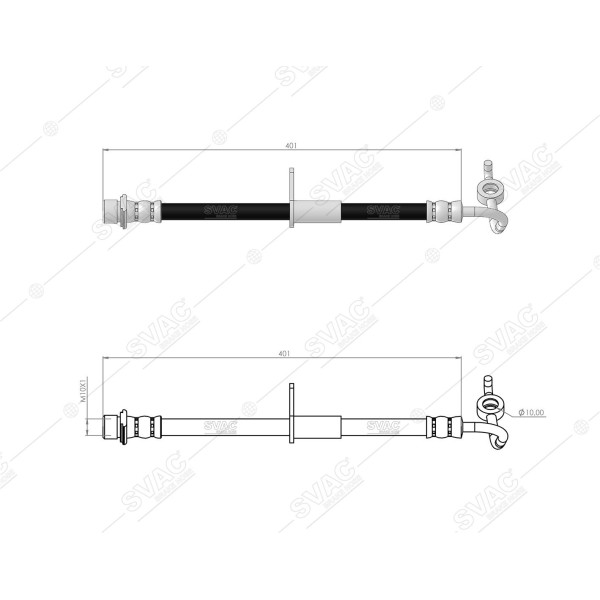 SVAC 760156 Ön Sol Fren Hortumu Hilux 4×2 06-