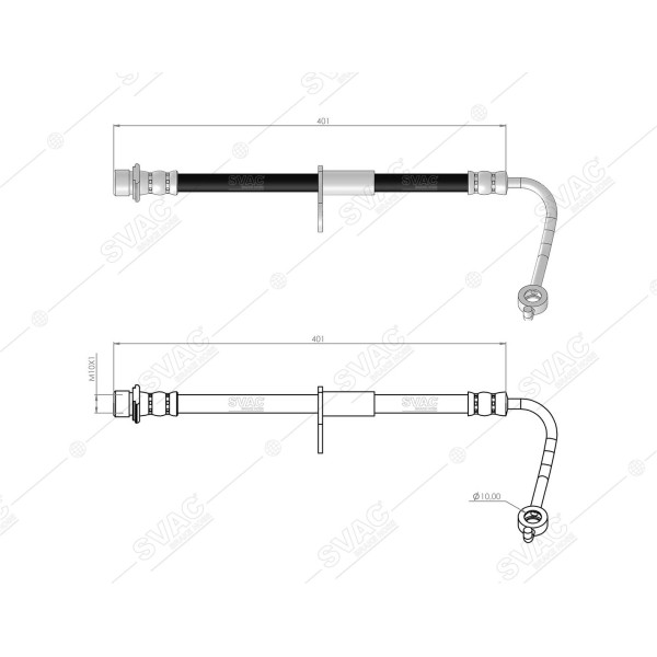 SVAC 760157 Ön Sağ Fren Hortumu Hilux 4×2 06- 