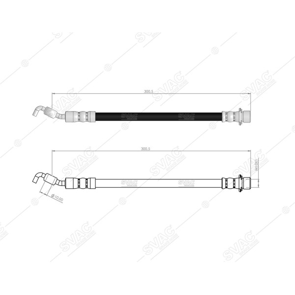 SVAC 760180 Arka Sağ Fren Hortumu Rav4 III 07-13 Rav4 IV 2.0/2.2/2.5 Hybrid 13- 