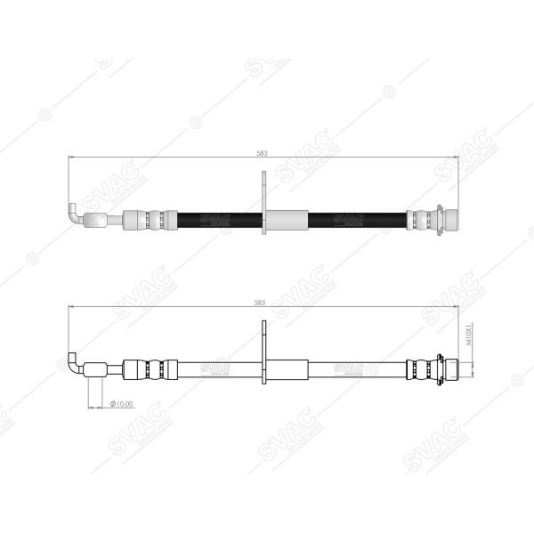 SVAC 760238 Ön Fren Hortumu C-Hr X1 Hybrid 16- Corolla E21 Hybrid 19- 