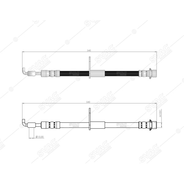 SVAC 760239 Arka Fren Hortumu C-Hr X1 Hybrid 16- Corolla E21 Hybrid 19- 
