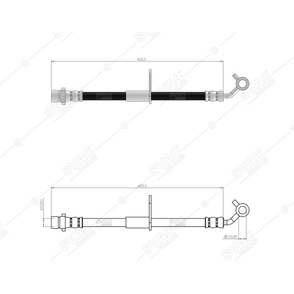 SVAC 78-115 Fren Hortumu Arka Sol Sağ Cr V III 07-