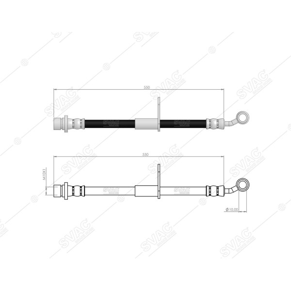 SVAC 78-153 Fren Hortumu Ön Sol Honda Civic Fk1 1.4 I-Vtec 1.6 I-Dtec 12- 