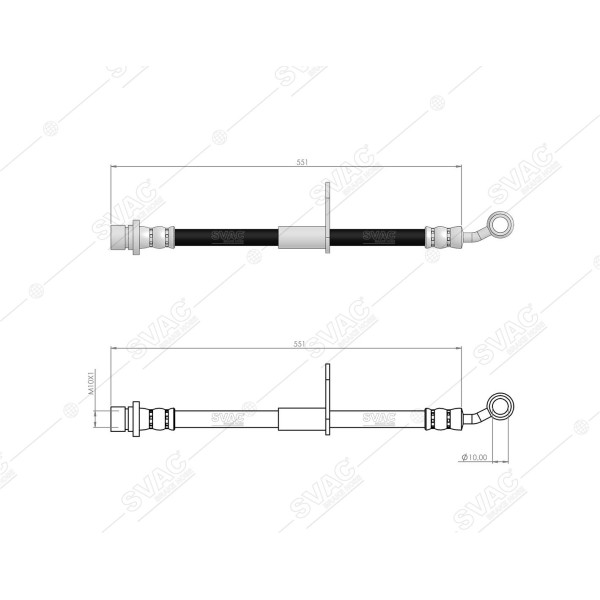 SVAC 78-155 Fren Hortumu Ön Sol Honda Civic Fc Fk 1.0 1.5 I-Vtec 1.6 I-Dtec 16-