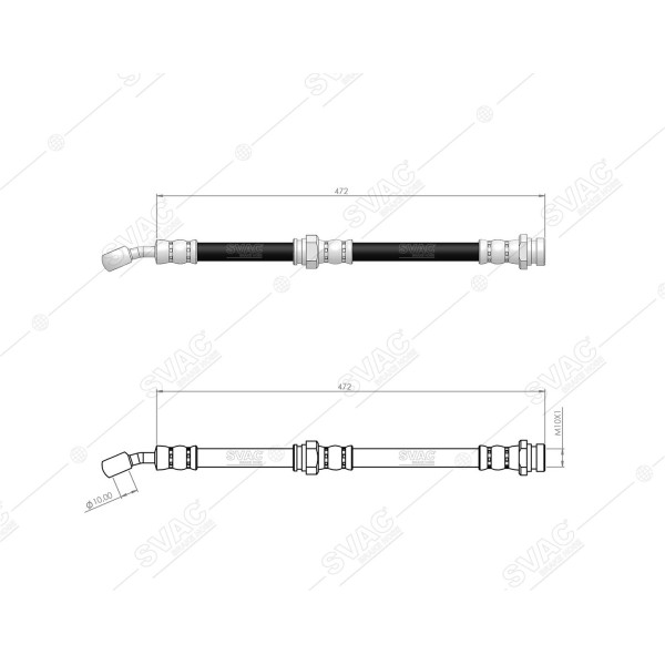 SVAC 80-110 Fren Hortumu Ön Sol Santa Fe I 01-06 