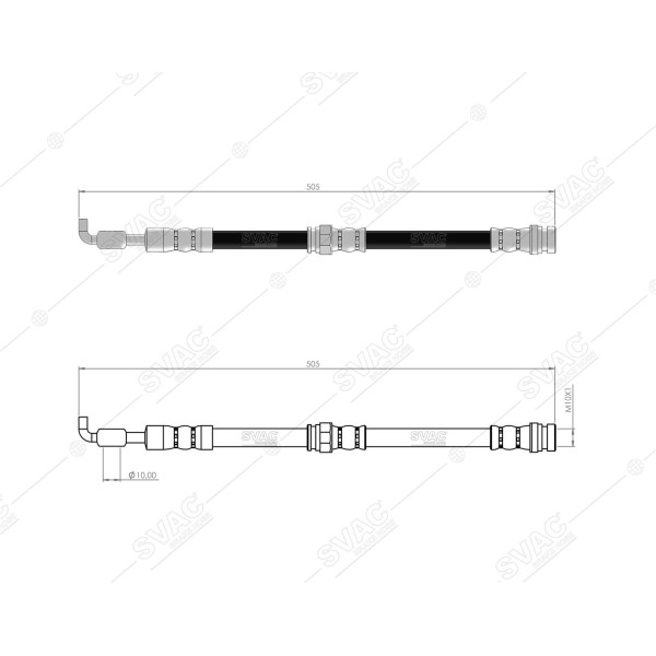 SVAC 80-112 Fren Hortumu Arka Sağ Santa Fe I (Abs li Araçlar Icın) 01-06 