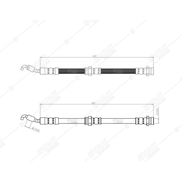 SVAC 80-121 Fren Hortumu Ön Sol Sağ Rio I 00-05