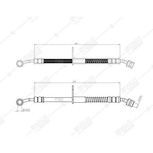 SVAC 80-140 Fren Hortumu Ön Sol Rio II 05- 
