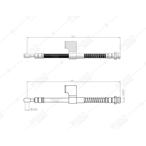 SVAC 80-148 Ön Fren Hortumu Sol Elantra 01- 