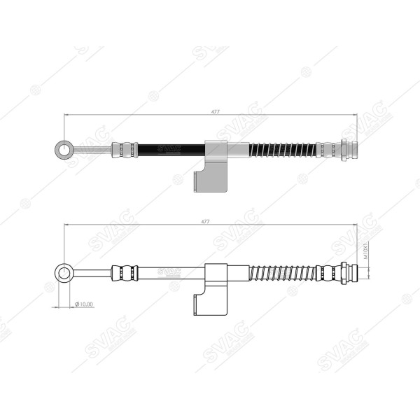 SVAC 80-158 Fren Hortumu Ön Sağ Getz 02-