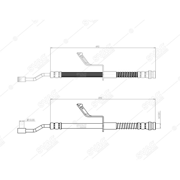 SVAC 80-162 Ön Fren Hortumu Sağ Accent Blue 11-