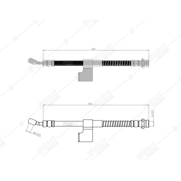 SVAC 80-168 Fren Hortumu Ön Sağ Elantra 2000-2006