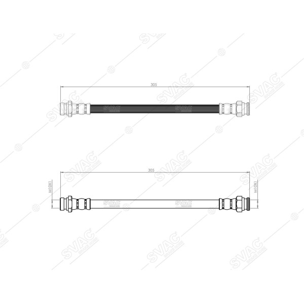 SVAC 80-180 Fren Hortumu Arka Sol Sol Sağ Rio II (Abs Sız Araçlar Icın) Accent Era 07- 05-