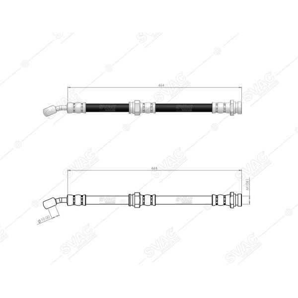 SVAC 80-187 Fren Hortumu Arka Sol Sağ Elantra 00- 