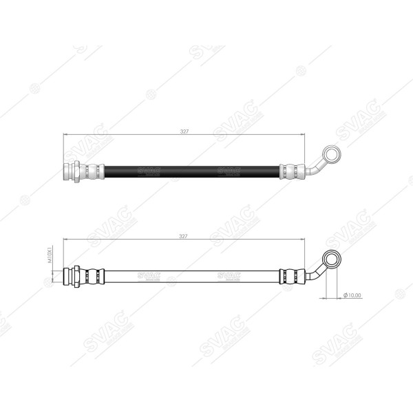SVAC 80-196 Fren Hortumu Arka Sol Sağ Hyundai Trajet (Absli Araçlar Icın) 01-08 