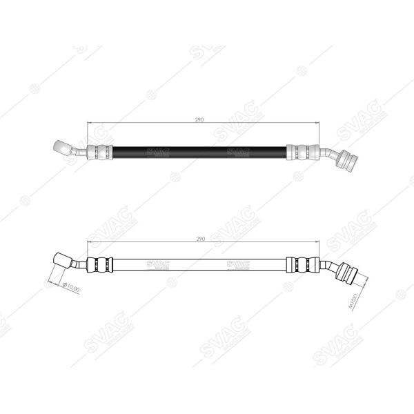 SVAC 80-197 Fren Hortumu Arka İç Sol H 1 08- (Absli Araçlar Icın) 