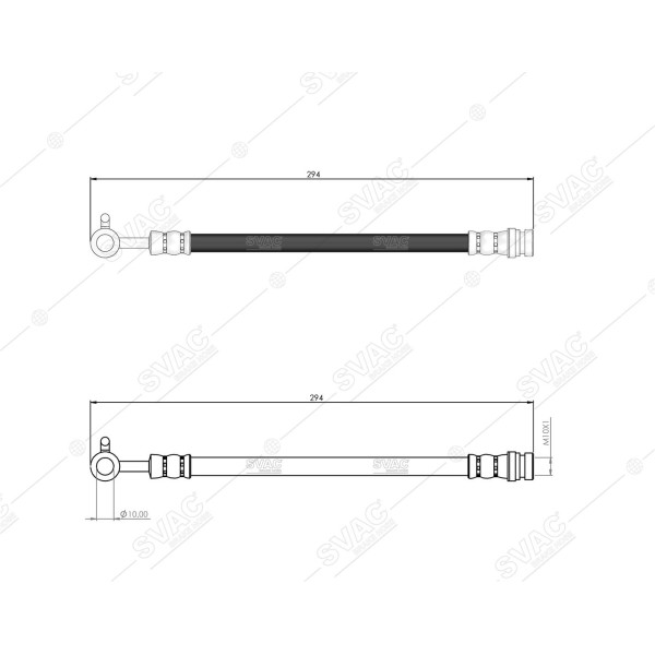 SVAC 80-198 Fren Hortumu Arka Sol Hyundai I30 12- Kia Ceed 12- (El Freni Elektrikli Olmayan Araçlar
