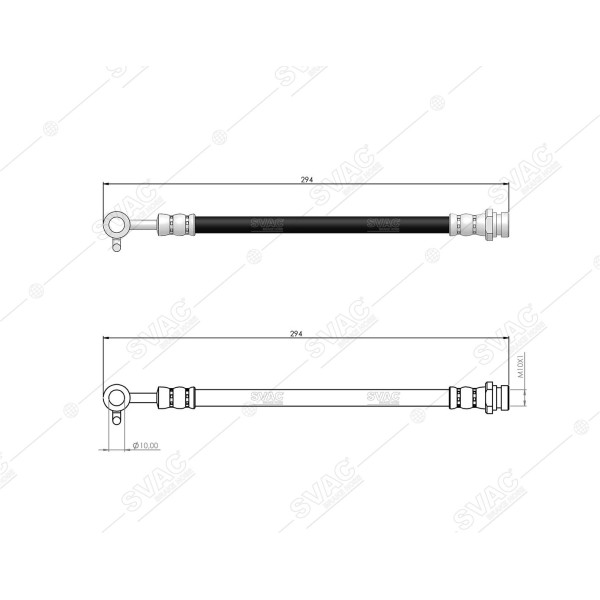 SVAC 80-210 Fren Hortumu Arka Sağ I30 Ceed 12- (El Freni Elektrikli Olmayan Araçlar Icın) 